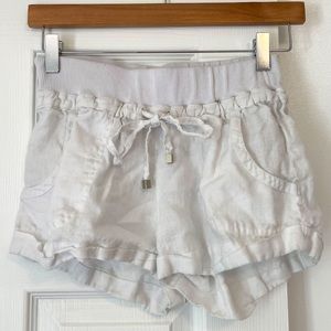 COPY - • white drawstring shorts •